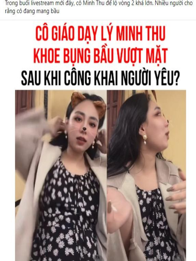 Cô giáo Minh Thu lộ bụng lùm lùm, netizen gọi tên Minh 'Vẹo'