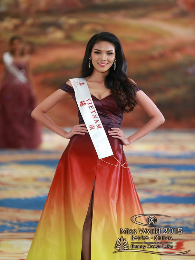 Đầm của Lan Khuê giành giải "Trang phục dạ hội đẹp nhất" tại HHTG 2015