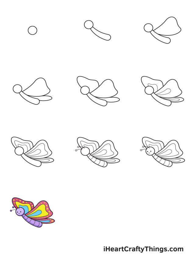 Hướng dẫn chi tiết cách vẽ con bướm đơn giản với 9 bước cơ bản