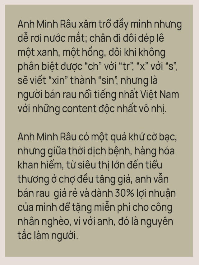 Minh Râu không "sin" ai và lời thú nhận làm từ thiện để cứu rỗi chính mình