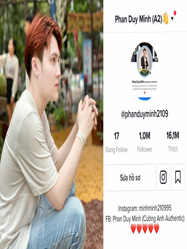 Phan Duy Minh: Hotboy đầu tiên của Xứ Dừa chạm mốc 1 triệu lượt follow và hơn 16 triệu lượt thích trên TikTok - Yêu Media