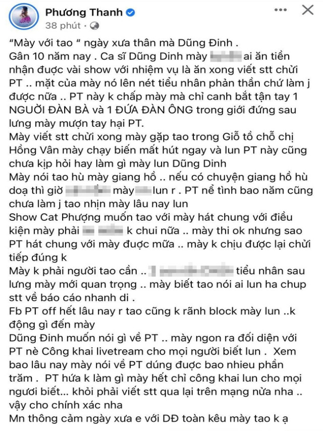 Phương Thanh bất ngờ công khai chỉ đích danh, dằn mặt người này là "tiểu nhân"