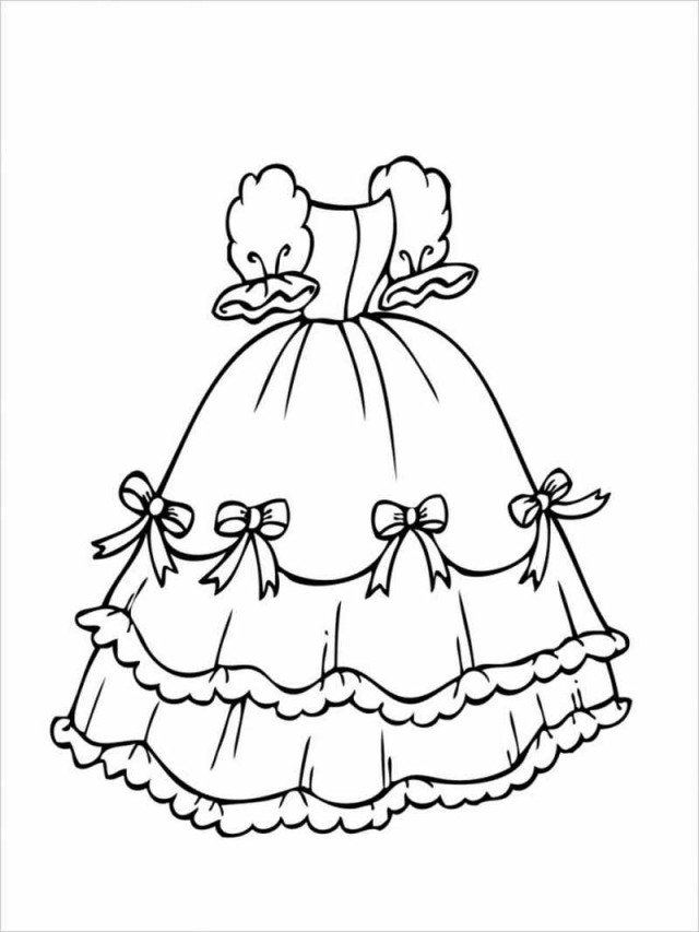 Tuyển tập tranh tô màu váy công chúa đẹp nhất cho bé gái - Tranh Tô Màu cho bé
