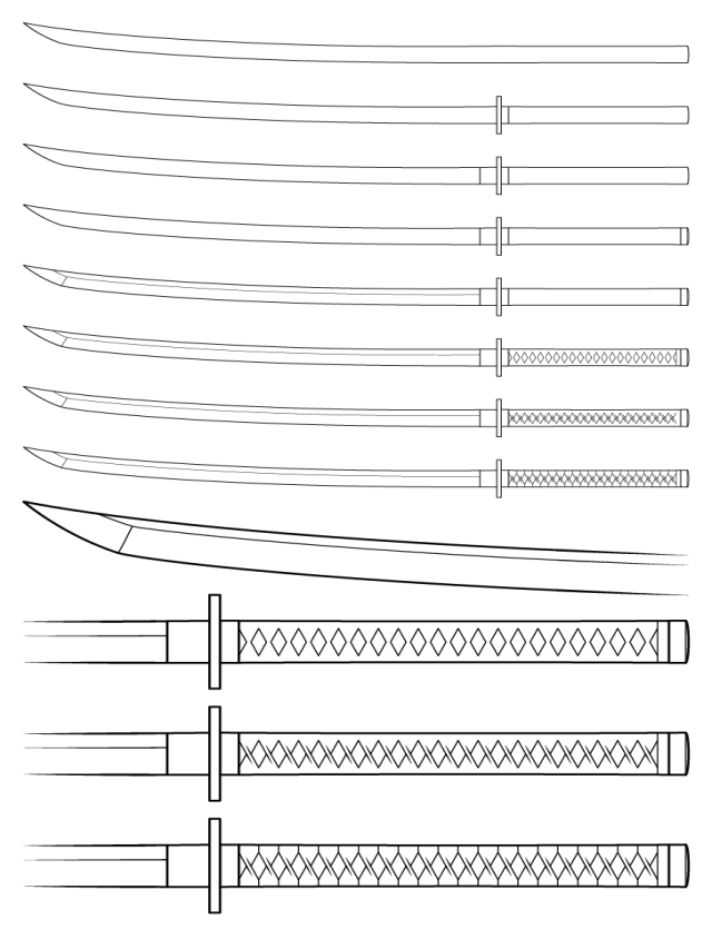 Vẽ kiếm Nhật Katana như thế nào? - Vẽ Hoạt Hình