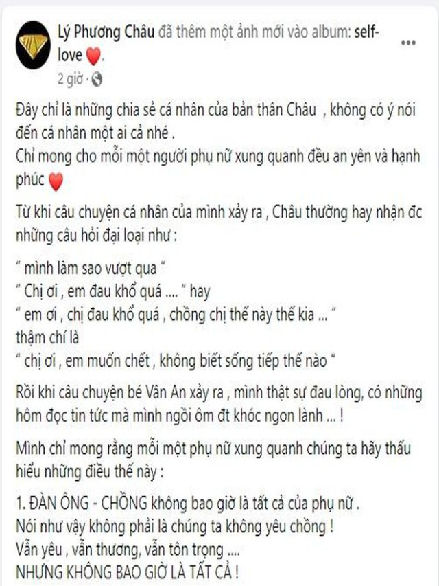 Vợ cũ của Lâm Vinh Hải gây chú ý với phát ngôn: "Nếu ly hôn vì người đàn ông ngoại tình, tuyệt đối đừng giao con"