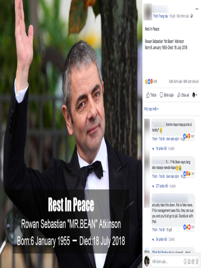 Rộ tin đồn ngôi sao "Mr. Bean" đột ngột qua đời gây xôn xao cộng đồng mạng - GUU.vn