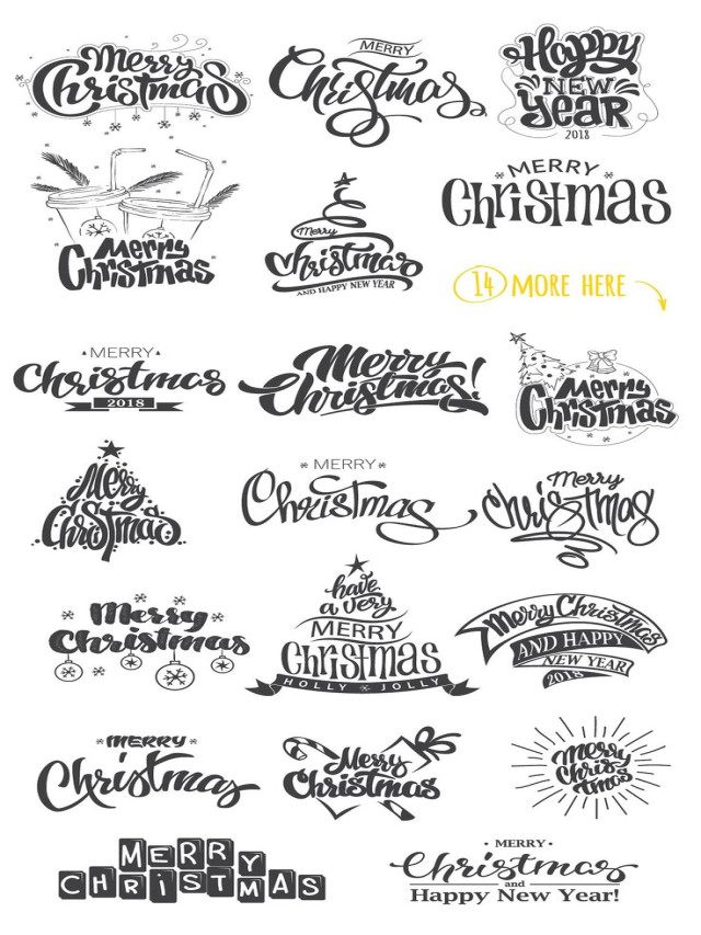 Top 17 chữ merry christmas kiểu mới nhất 2022 - Amade Graphic